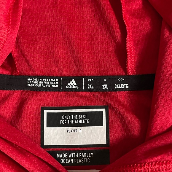 NWOT Adidas Louisville cardinals men’s hooded pullover red men’s sz XXL - Picture 5 of 7